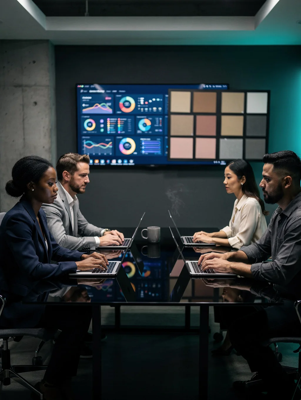Professional partners discussing strategic collaboration in a modern office